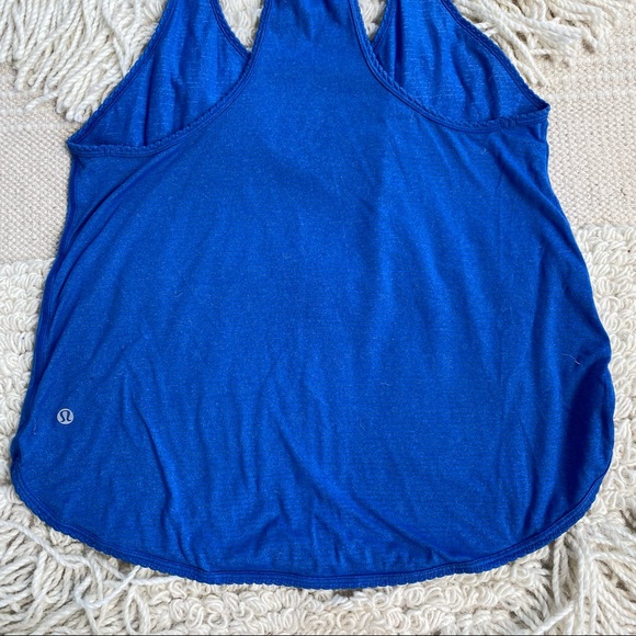 LULULEMON dream blue 105 F Singlet scalloped tank top 6 - Picture 10 of 11
